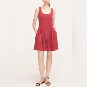 NWT Rebecca Taylor Ruched-Skirt Tank Dress - Hibiscus - XL